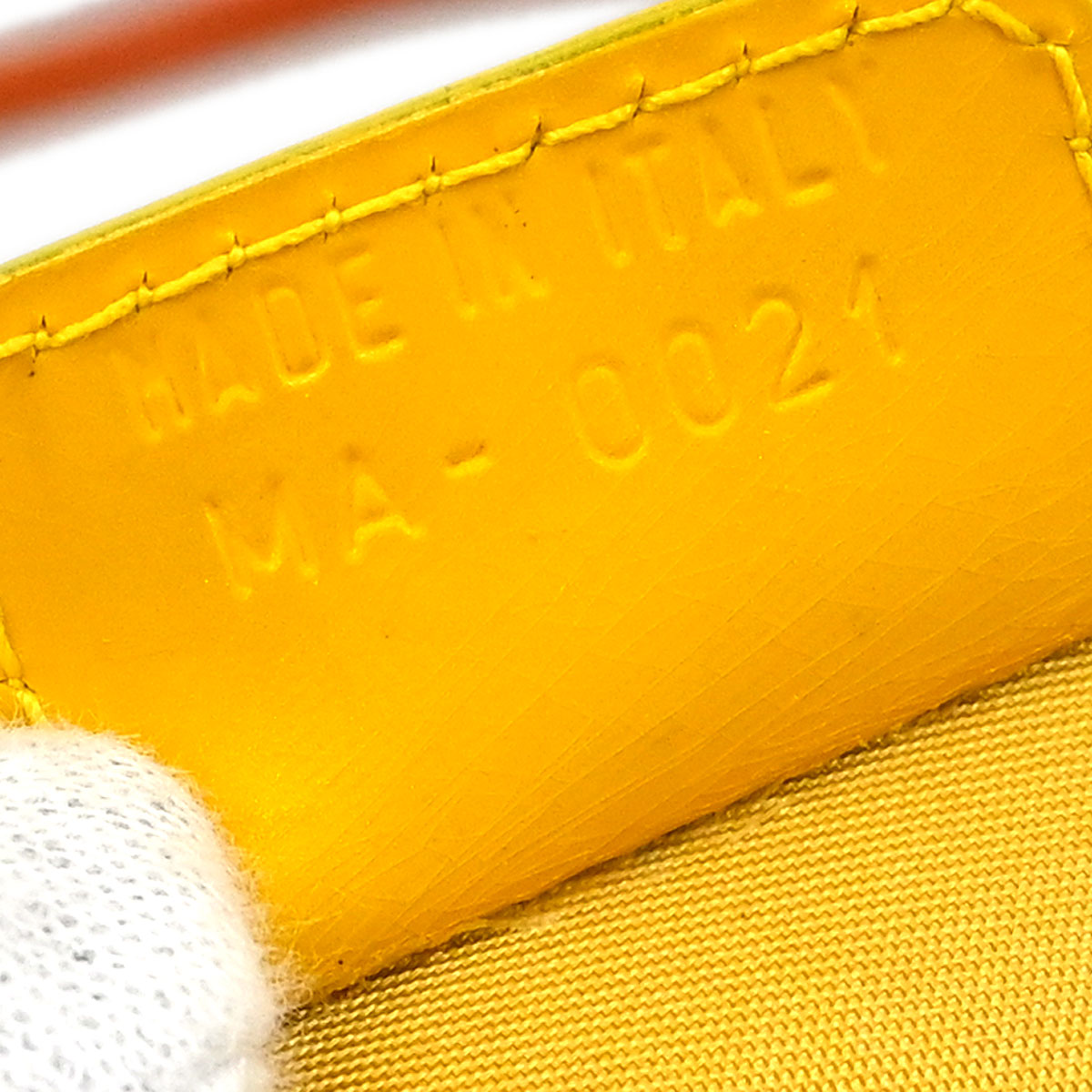 Christian Dior Yellow Suede Handbag