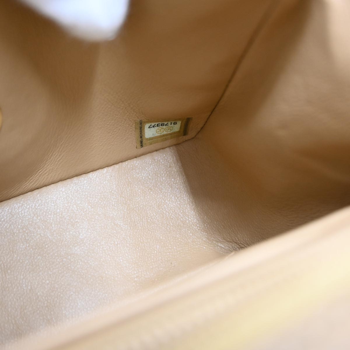 Chanel Beige Caviar Mini Classic Square Flap Shoulder Bag