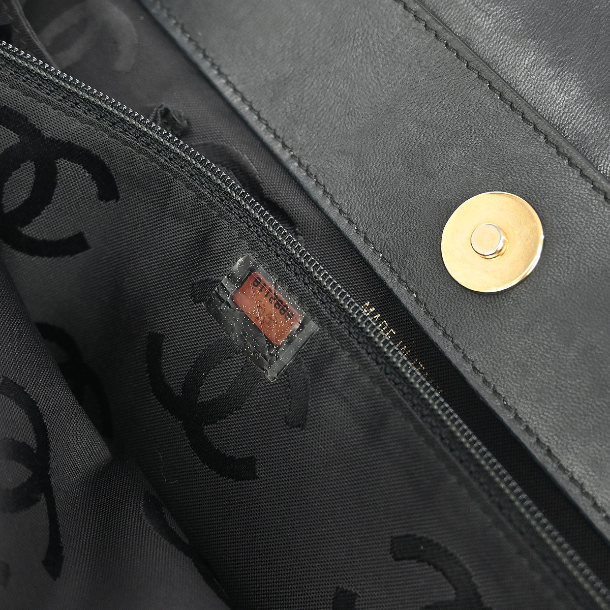 Chanel Black Lambskin Tote Bag