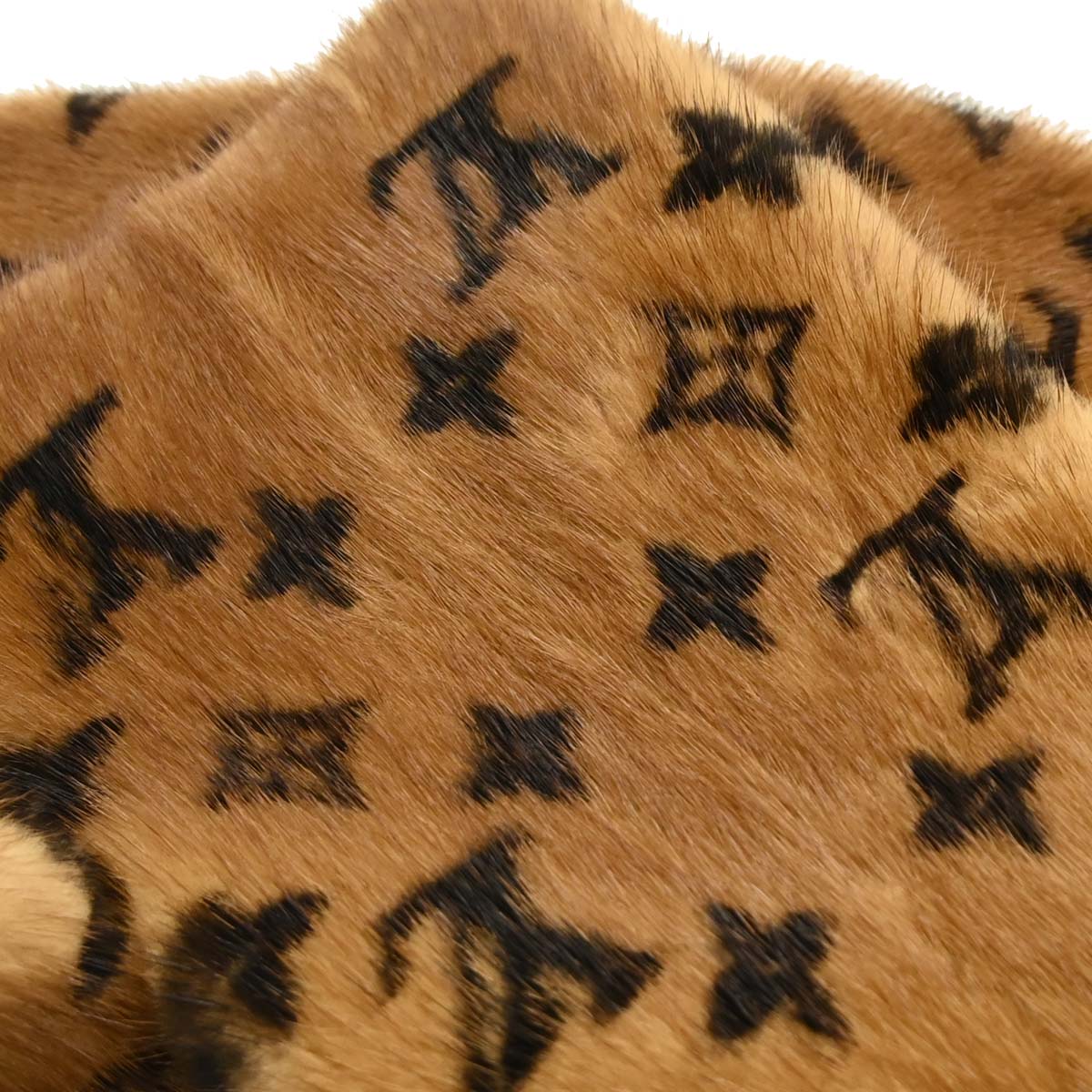 Louis Vuitton * Monogram Mink Escharp Fur Stole Shawl M72245