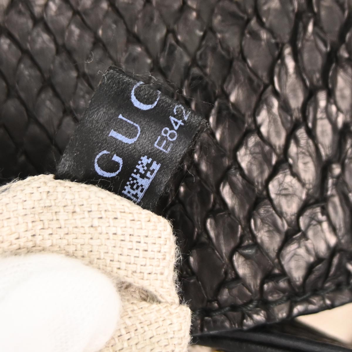 Gucci * Black Python Tote Bag