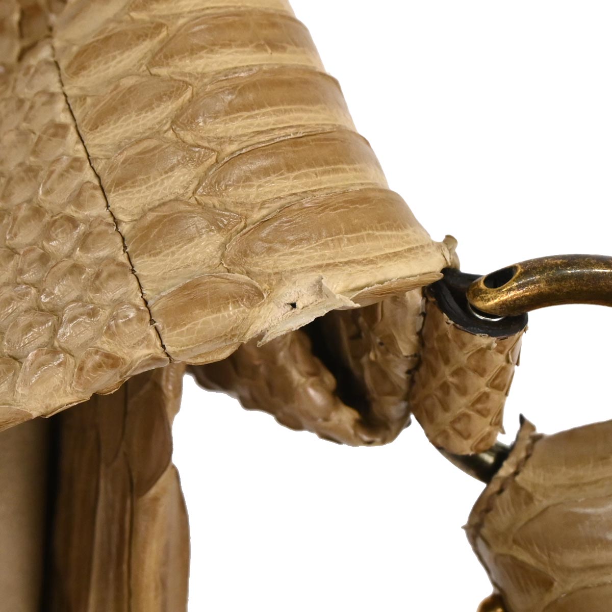 Salvatore Ferragamo * Beige Python Handbag