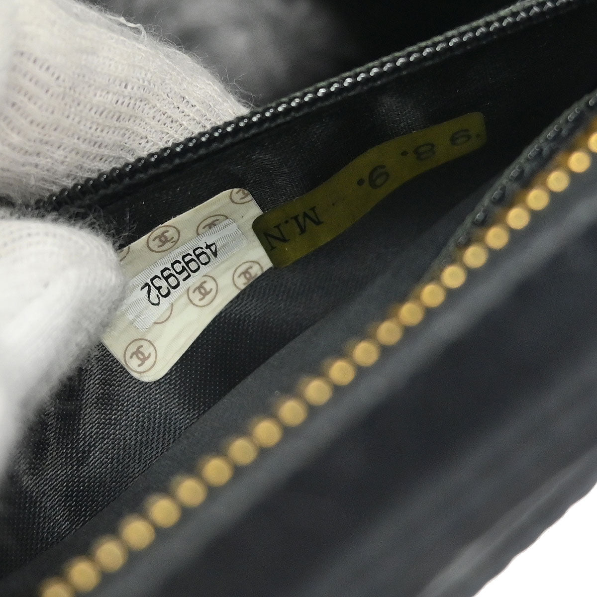 Chanel 1996-1997 Black Satin Shoulder Bag