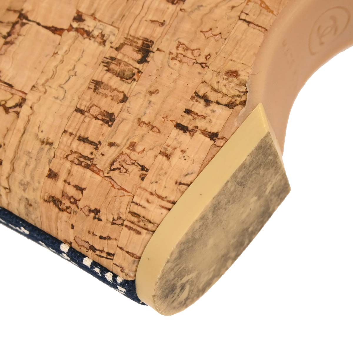 Chanel * Navy Sandals Shoes #38