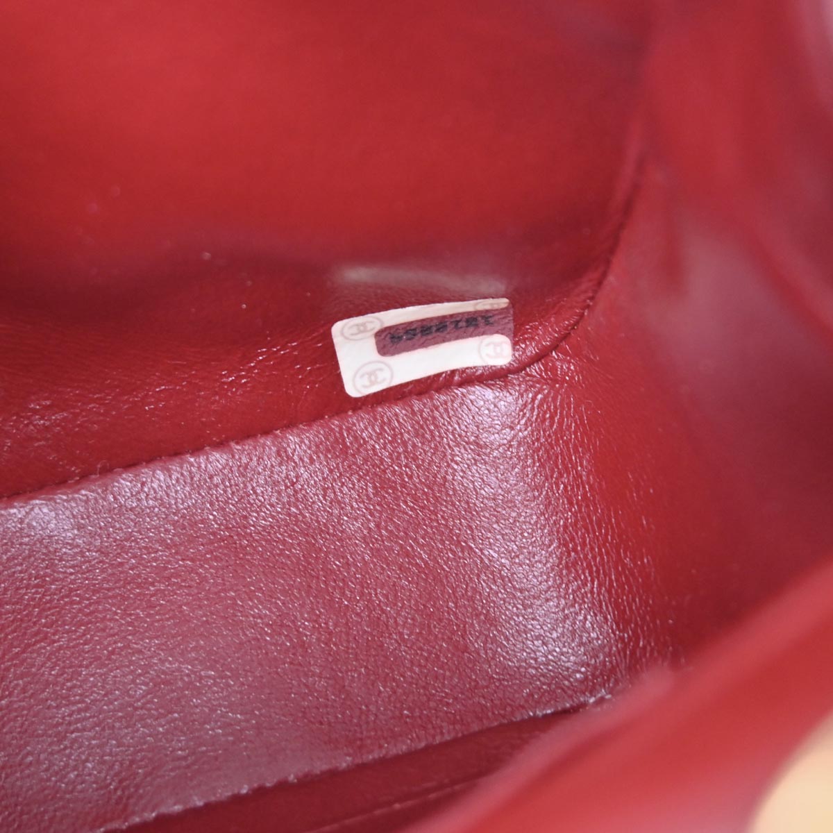 Chanel Red Lambskin Shoulder Bag