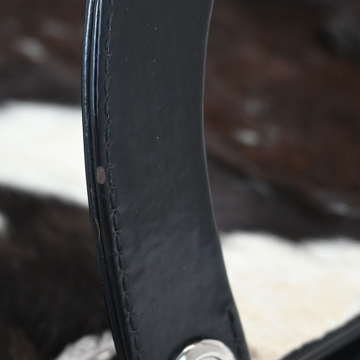 Christian Dior * Black Fur Lady Dior 2way Shoulder Handbag