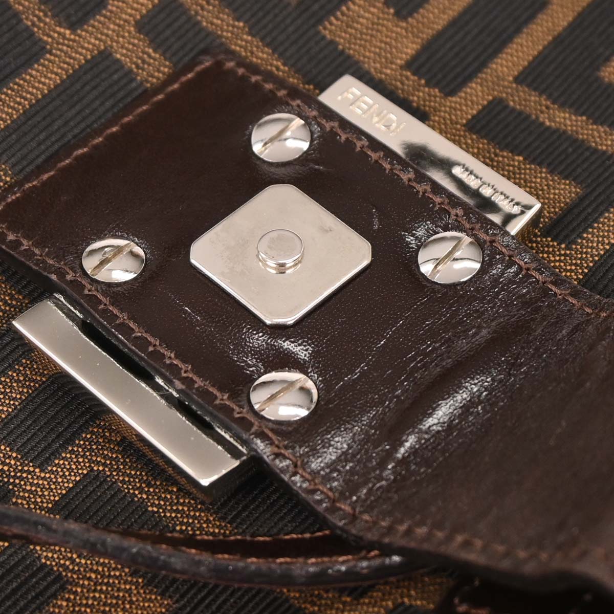 Fendi Brown Canvas Zucca Handbag