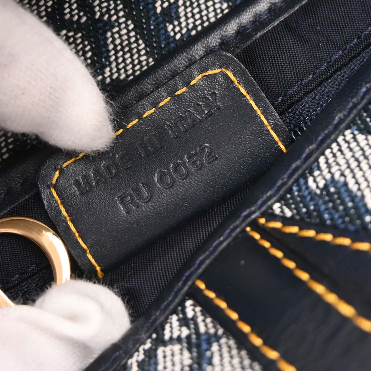 Christian Dior Navy Trotter Saddle Handbag