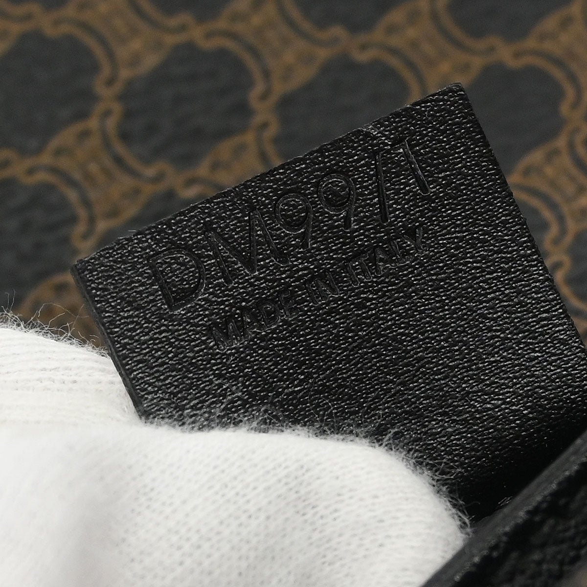 Celine Black PVC Macadam Shoulder Bag