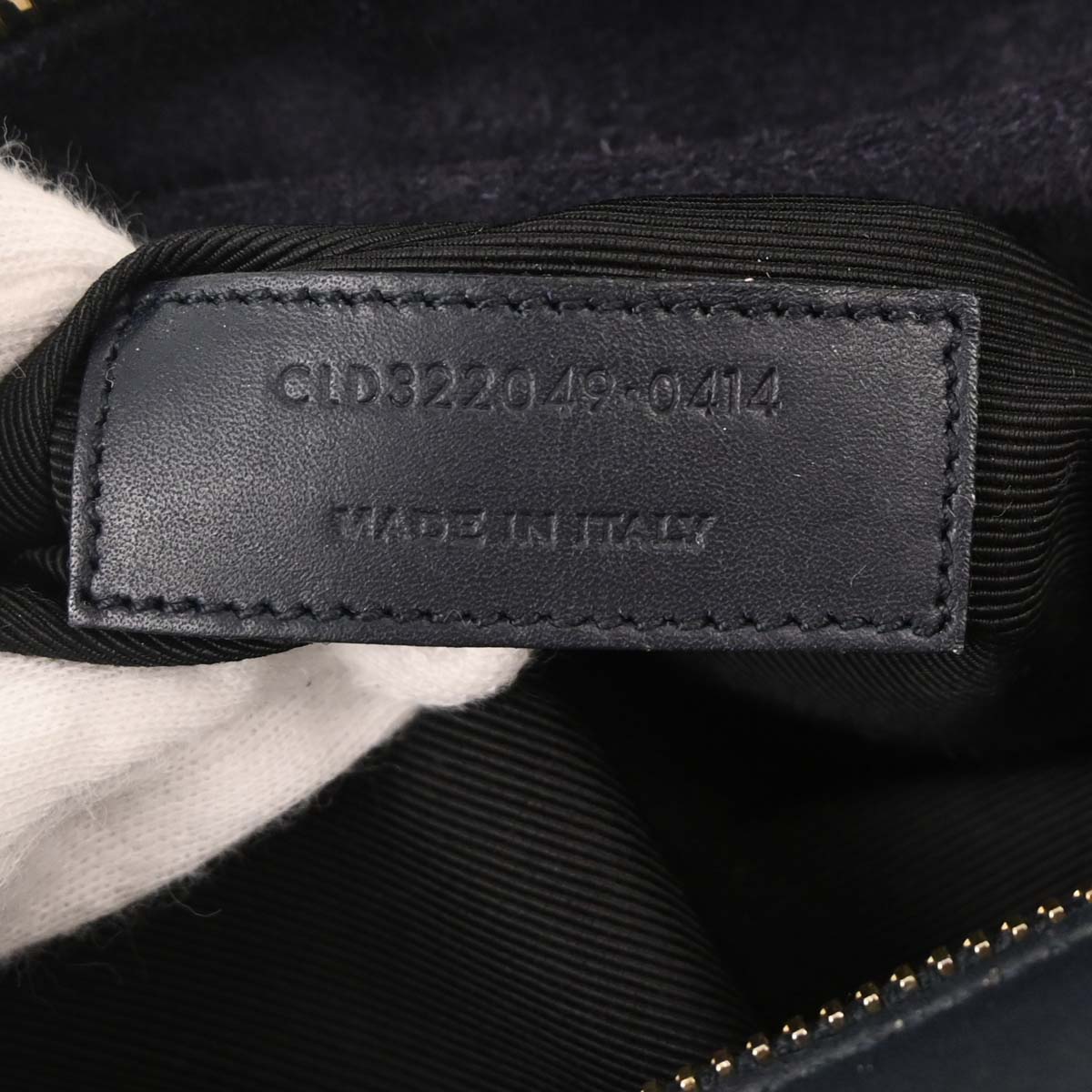 Saint Laurent Navy Leather Duffle 2way Shoulder Handbag