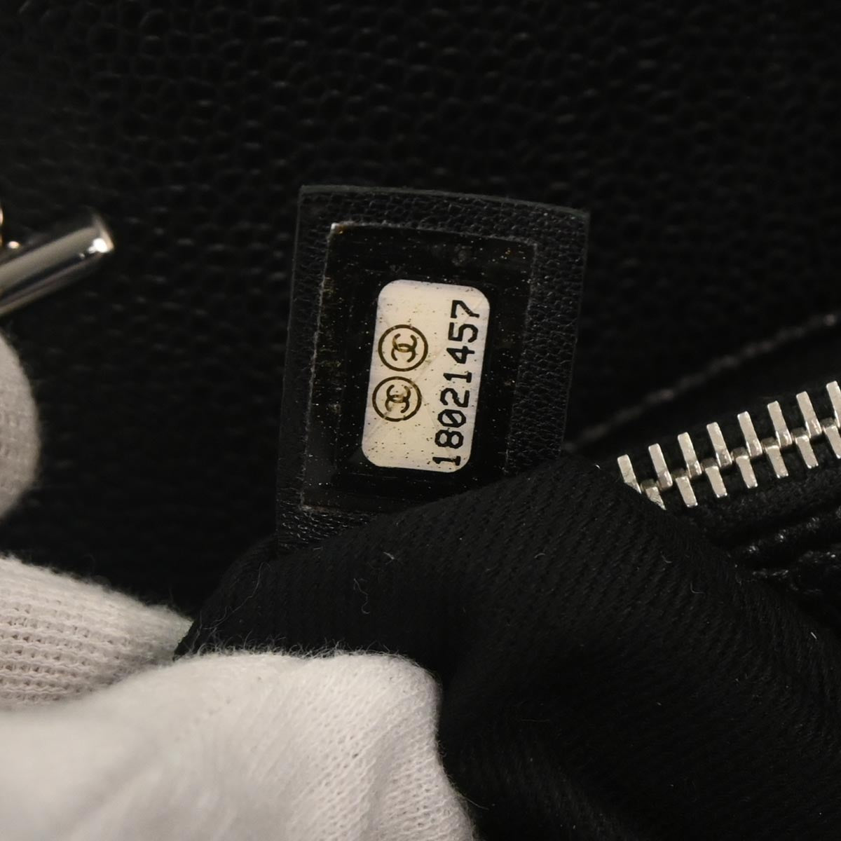 Chanel 2013-2014 Black Caviar Timeless CC Chain Tote Bag