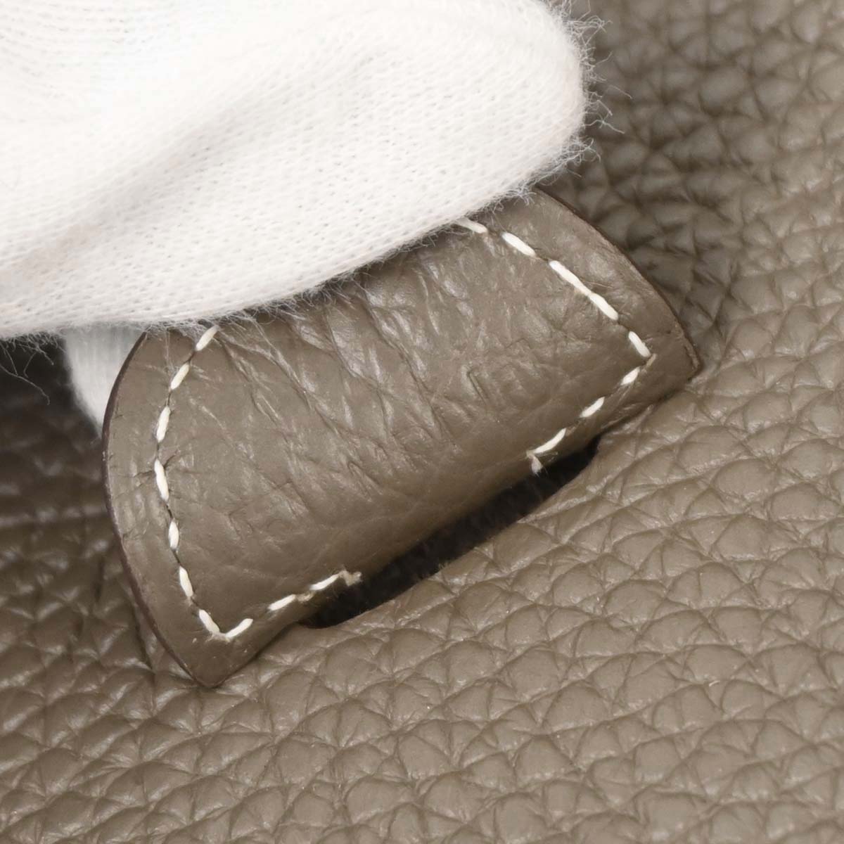 Hermes Etoupe Taurillon Clemence Evelyne 3 29 PM Shoulder Bag