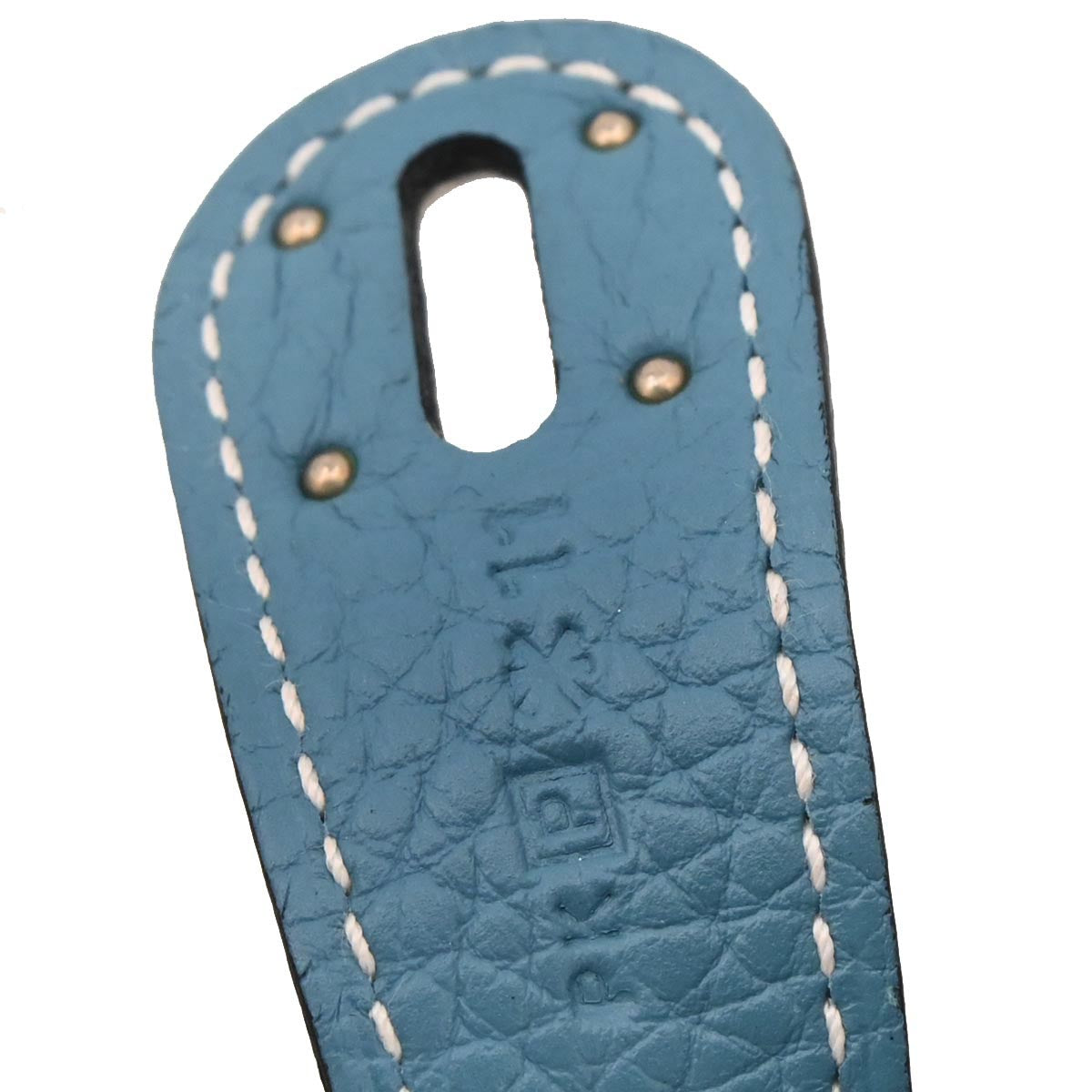 Hermes Blue Jean Taurillon Clemence Lindy 30 Shoulder Bag