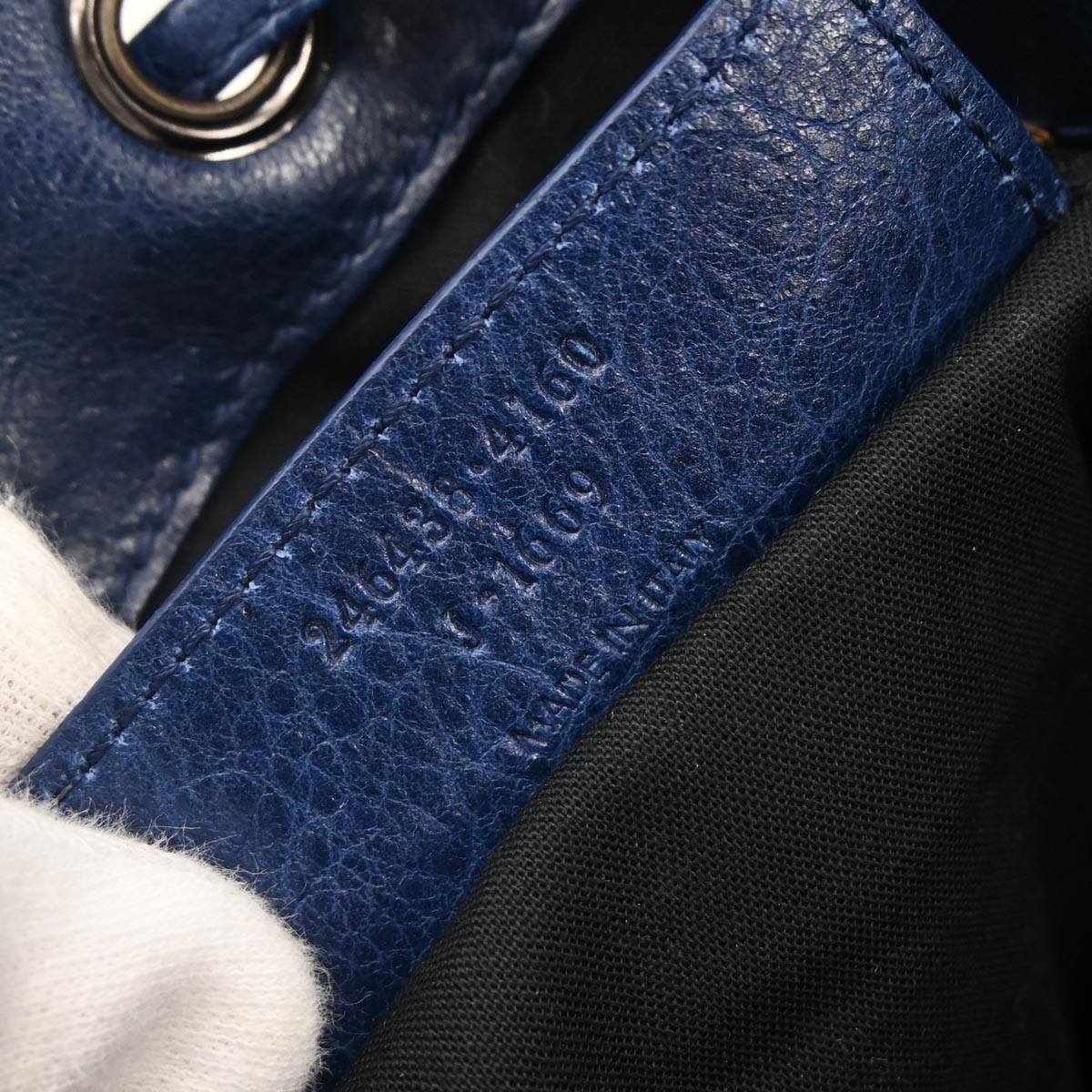 Balenciaga Blue Classic Mini Pompon 2way Shoulder Handbag