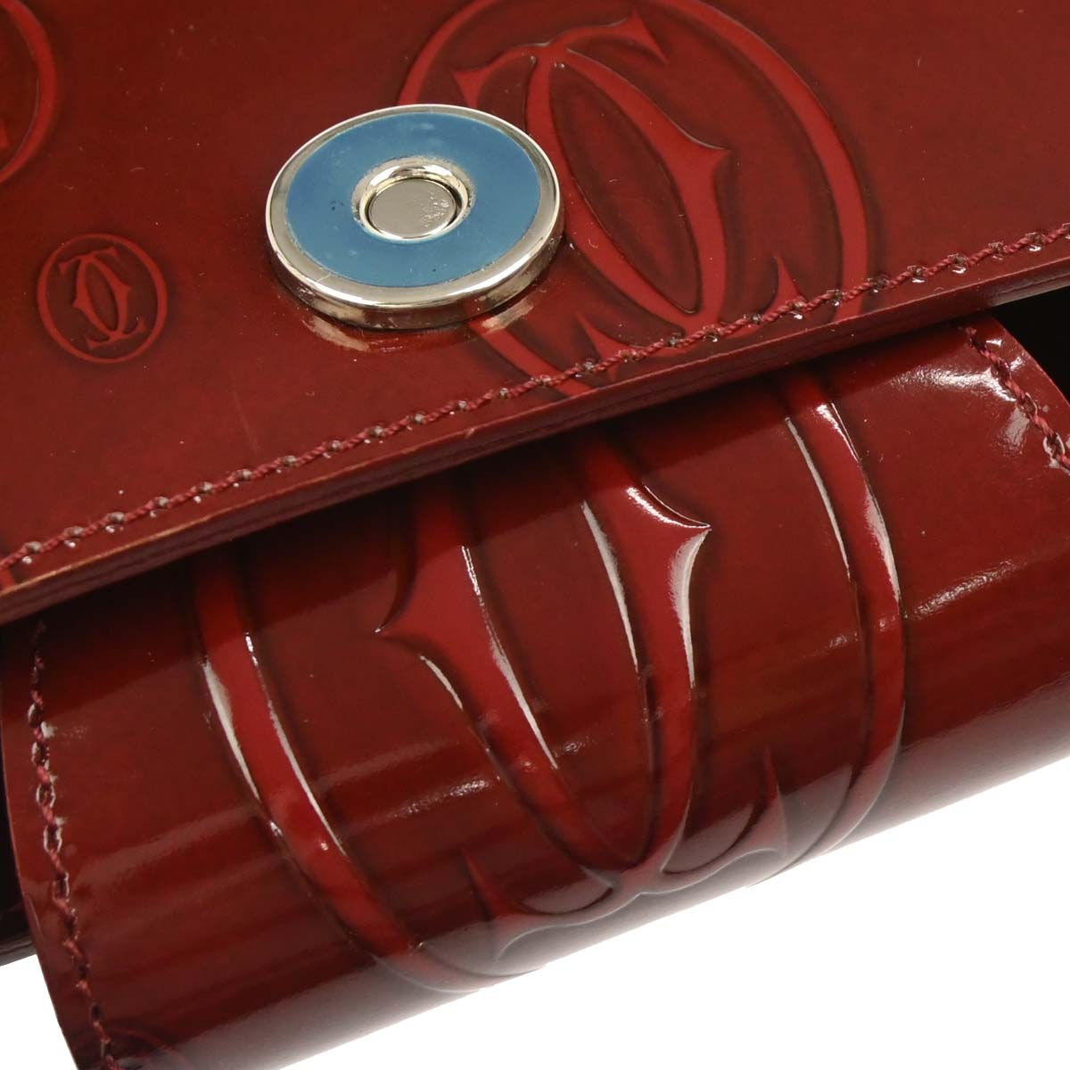 Cartier Bordeaux Patent Leather Happy Birthday Handbag