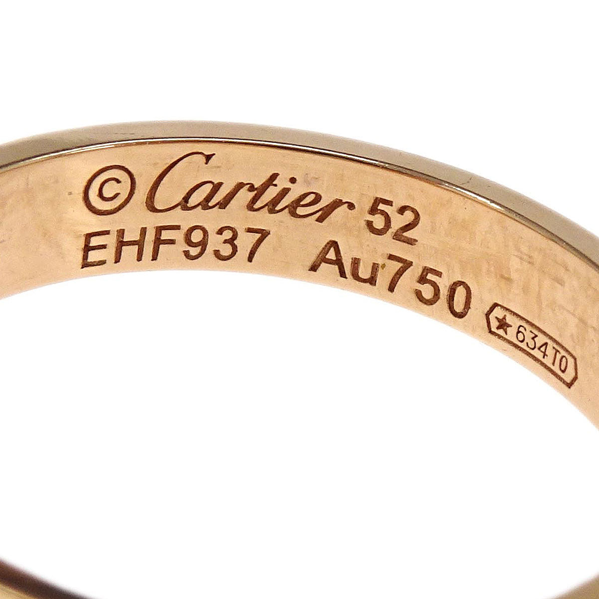 Cartier Mini Love Ring Au750 #52 #51