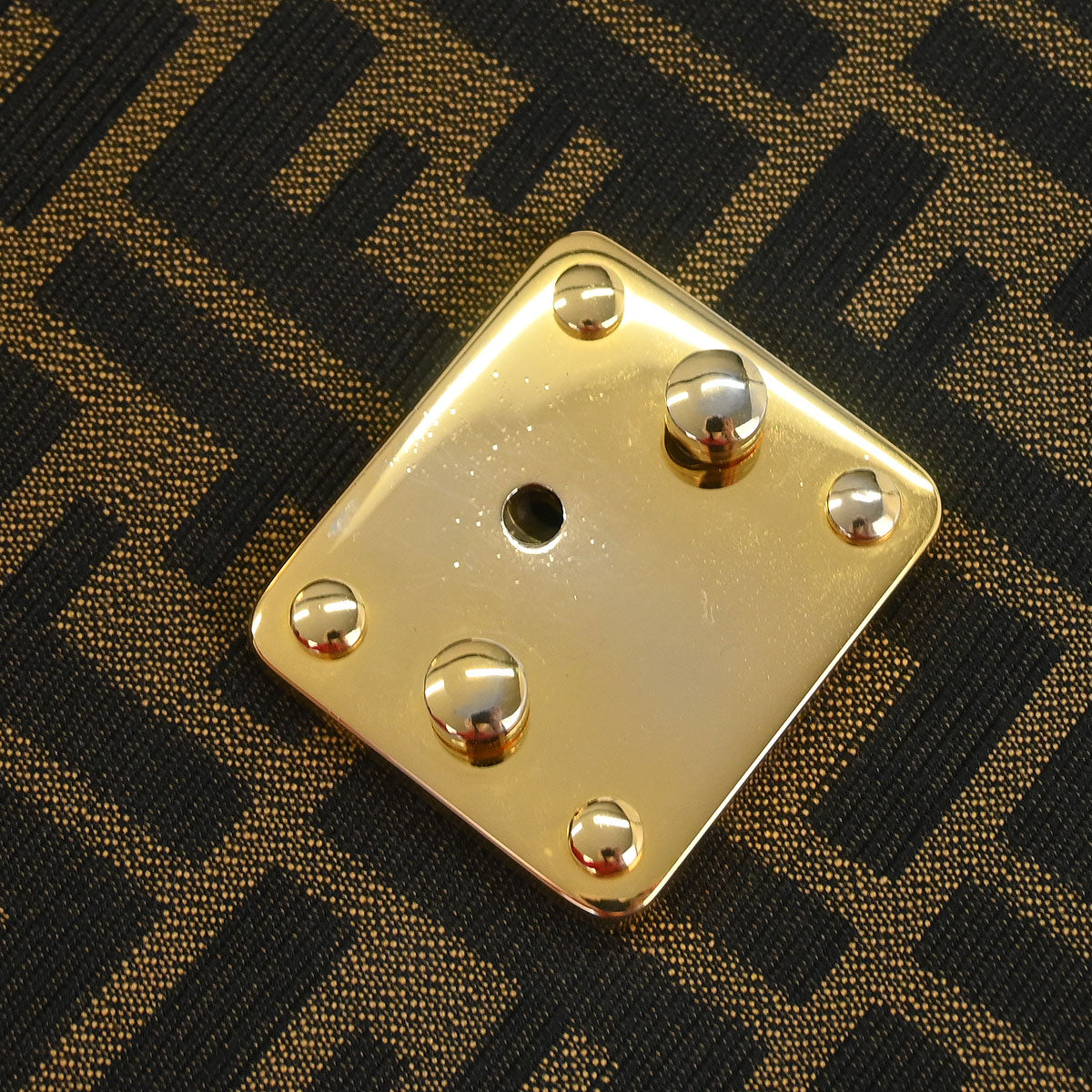 Fendi Brown Canvas Zucca Briefcase 2way Shoulder Handbag