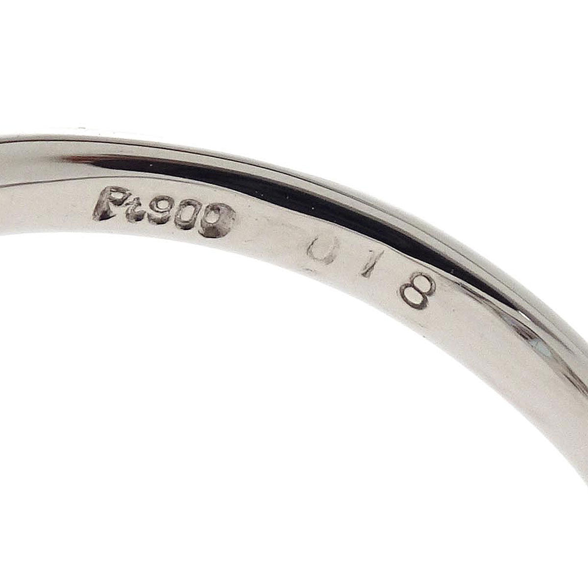 Ring Pt900 Silver Aquamarine Diamond #52