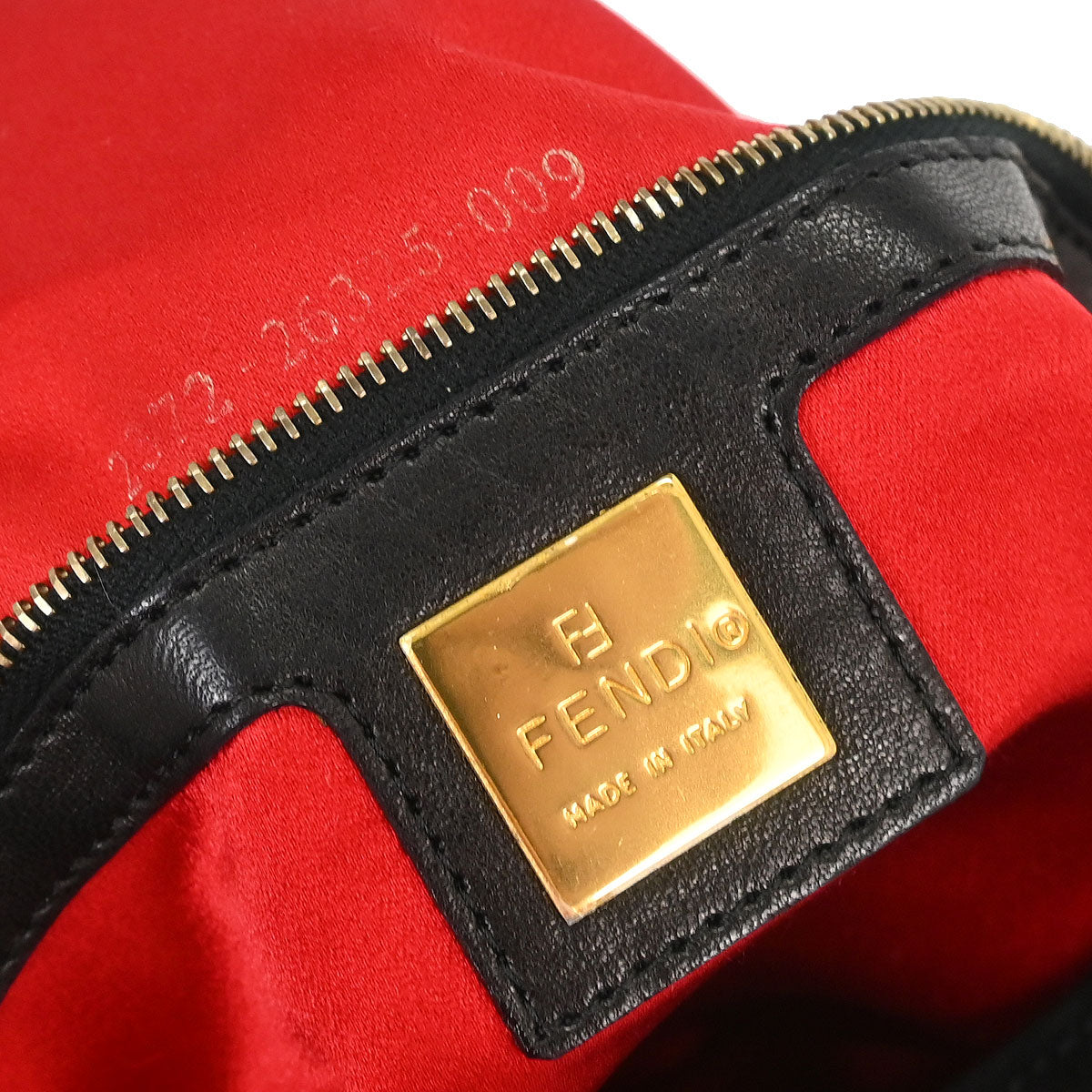 Fendi Black Suede Mamma Baguette Handbag