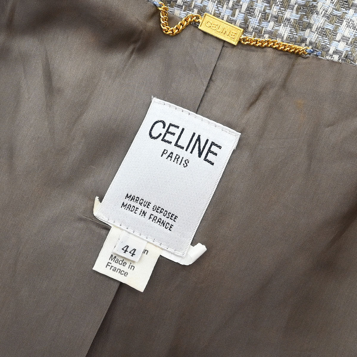 Celine Setup Suit Jacket Skirt Brown #44