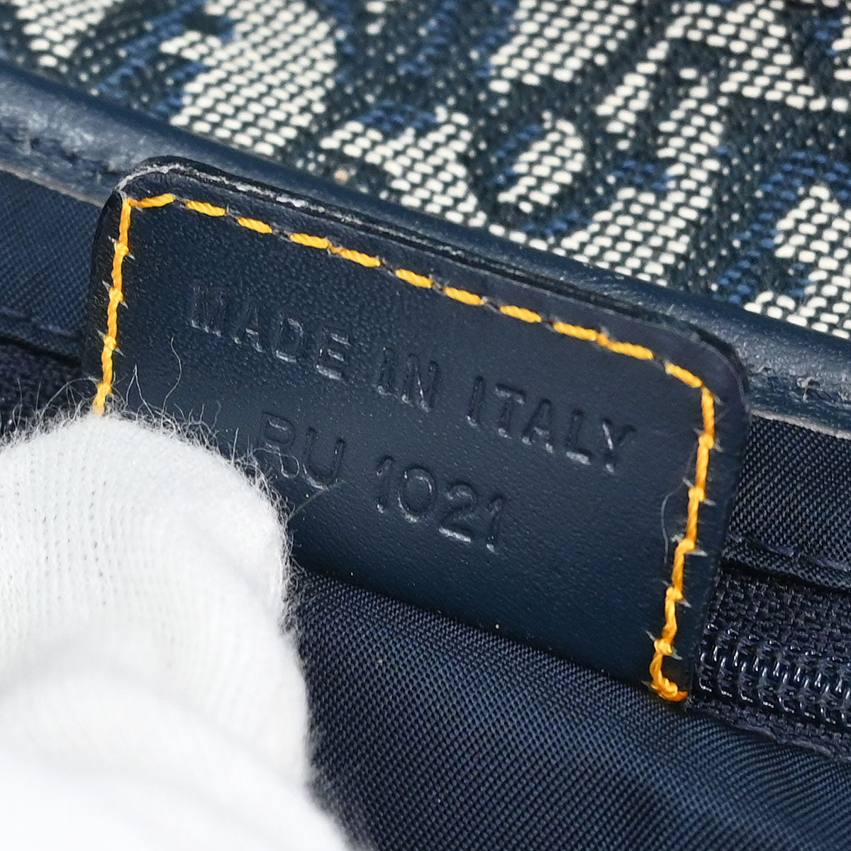 Christian Dior Navy Trotter Saddle Handbag