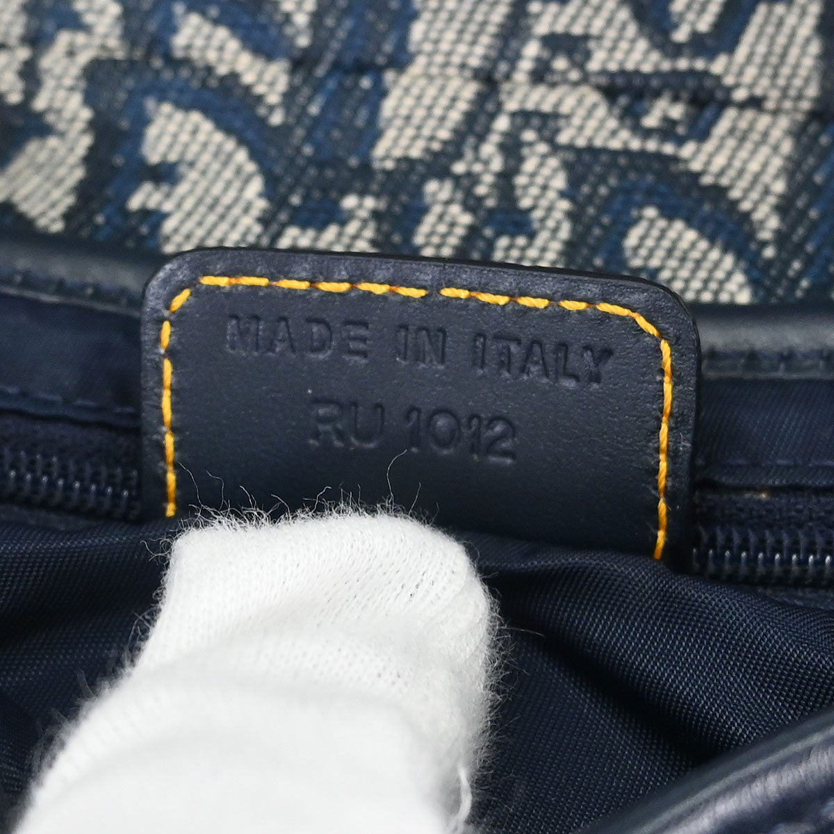 Christian Dior Navy Trotter Saddle Handbag