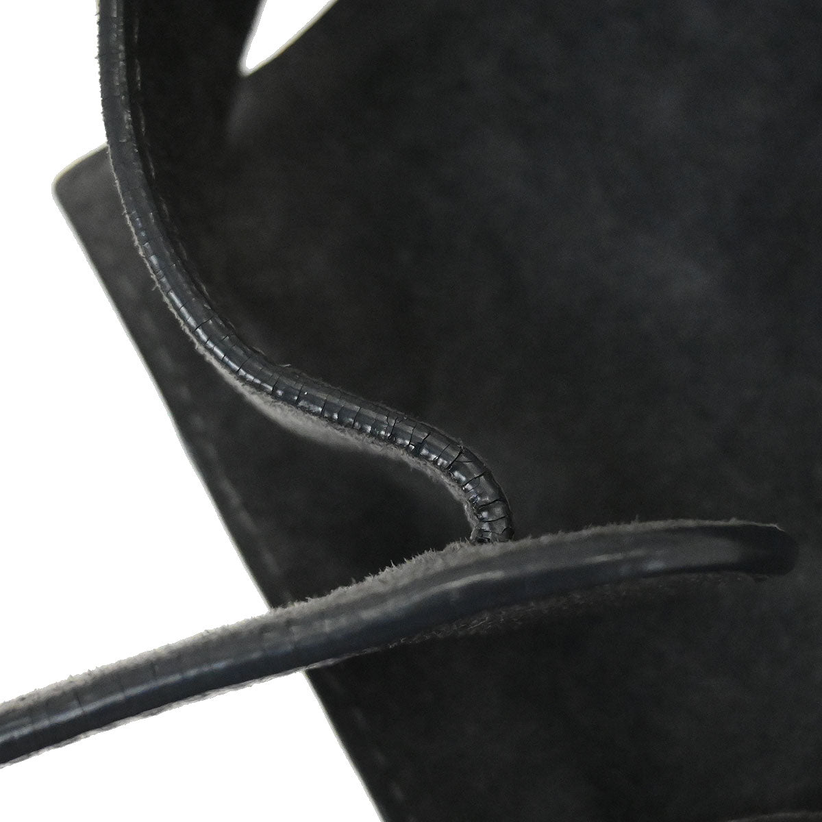 Loewe Gray Suede Studded Shoulder Bag