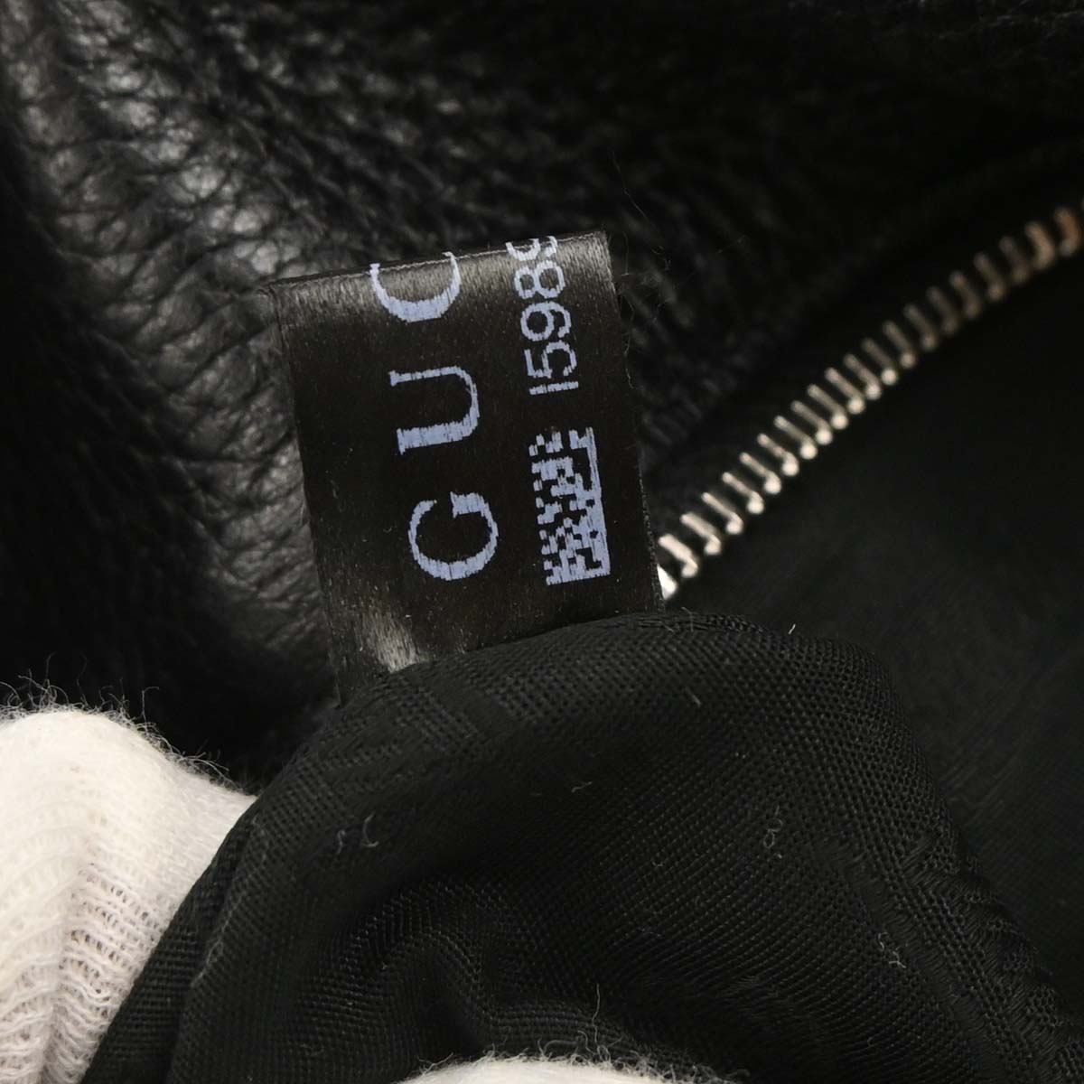 Gucci Black Leather Jungle Bamboo Shoulder Bag