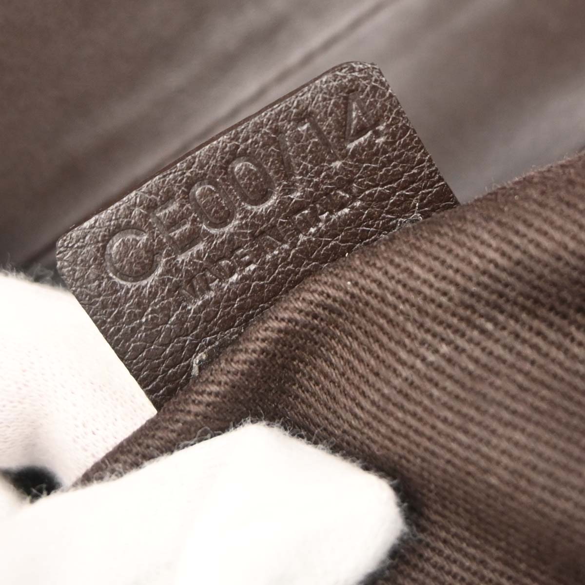 Celine Brown Canvas Macadam Handbag