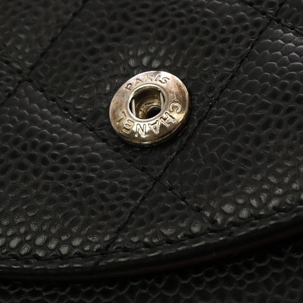 Chanel Black Caviar Skin Classic Double Flap Shoulder Bag