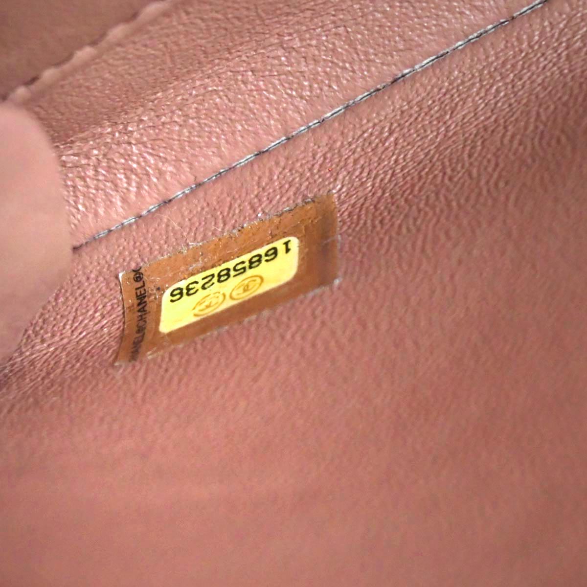 Chanel Bronze Striated Patent Leather Timeless Handbag