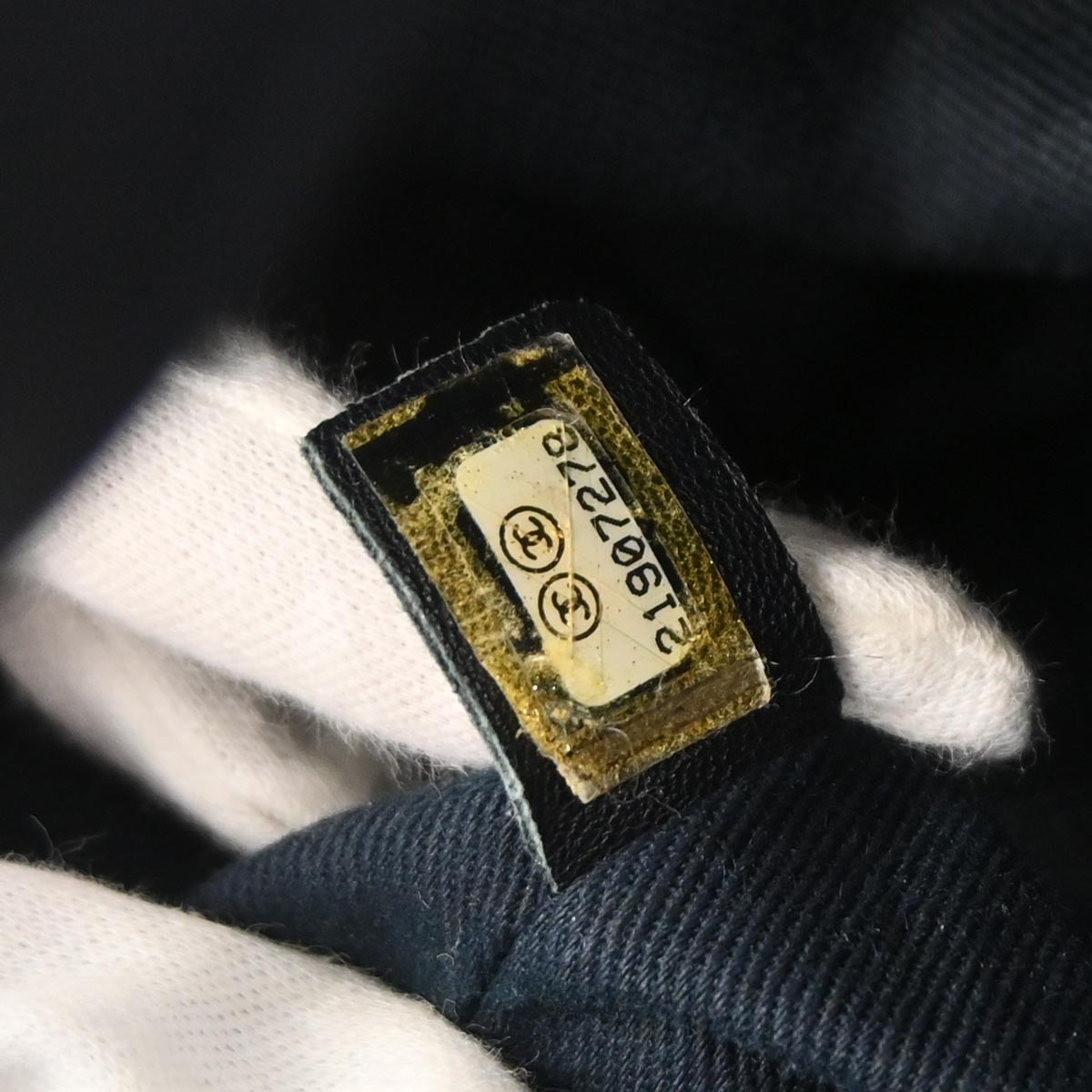 Chanel Navy Canvas Deauville Bowling Bag