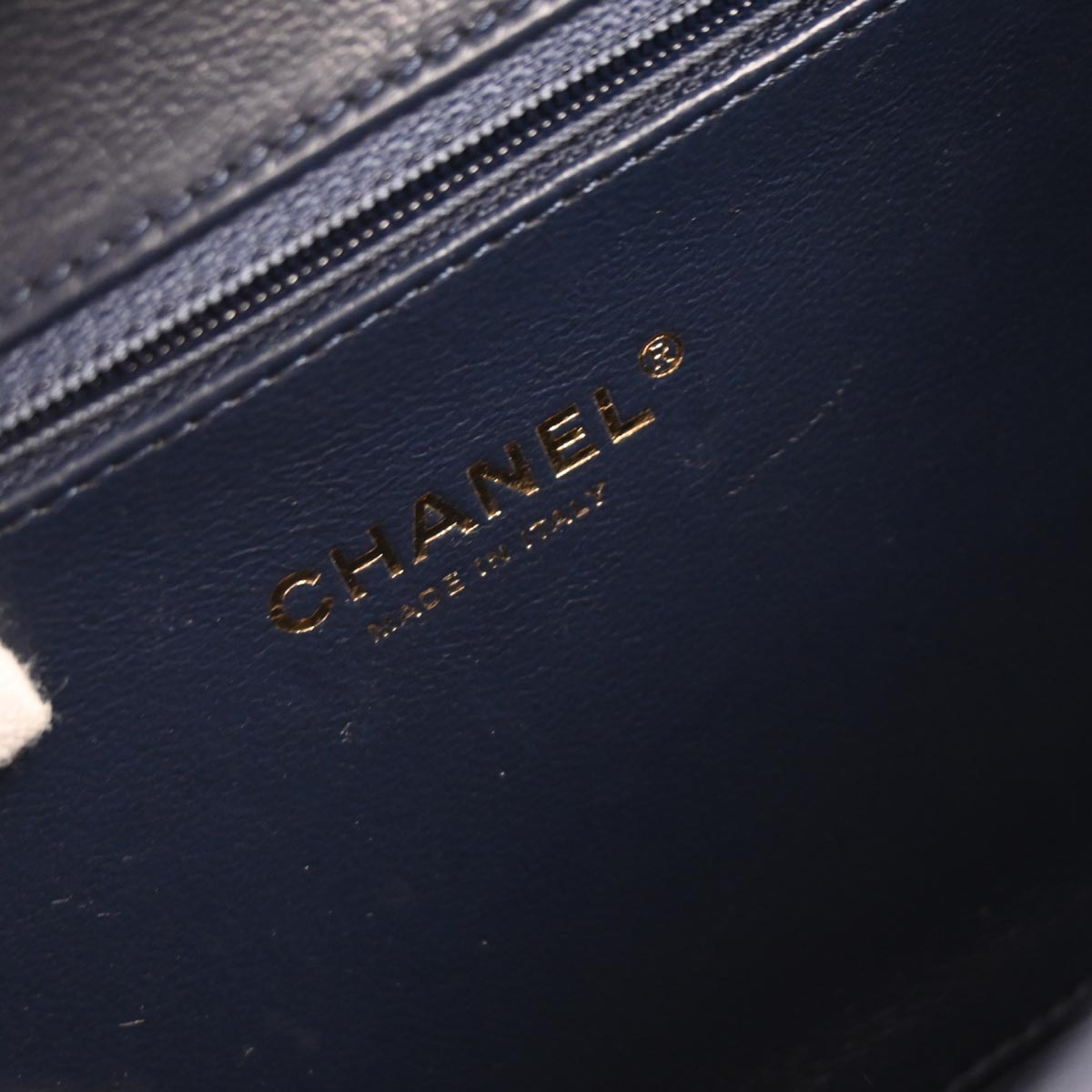 Chanel Navy Caviar CC Filigree 2way Vanity Shoulder Handbag