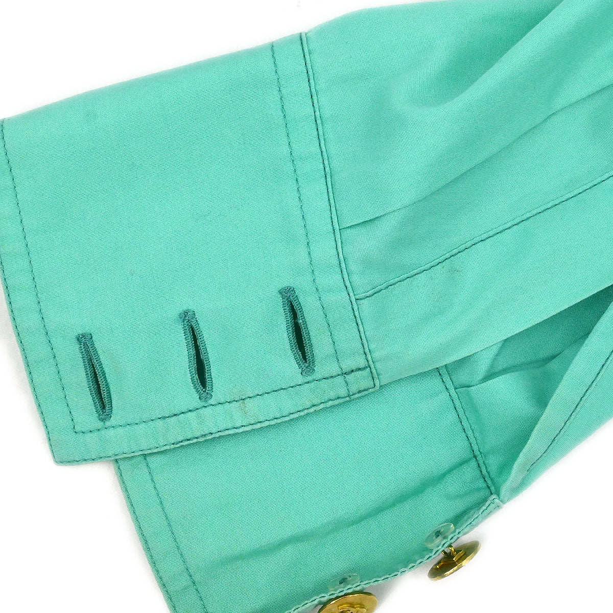 Chanel Blouse Shirt Green #44