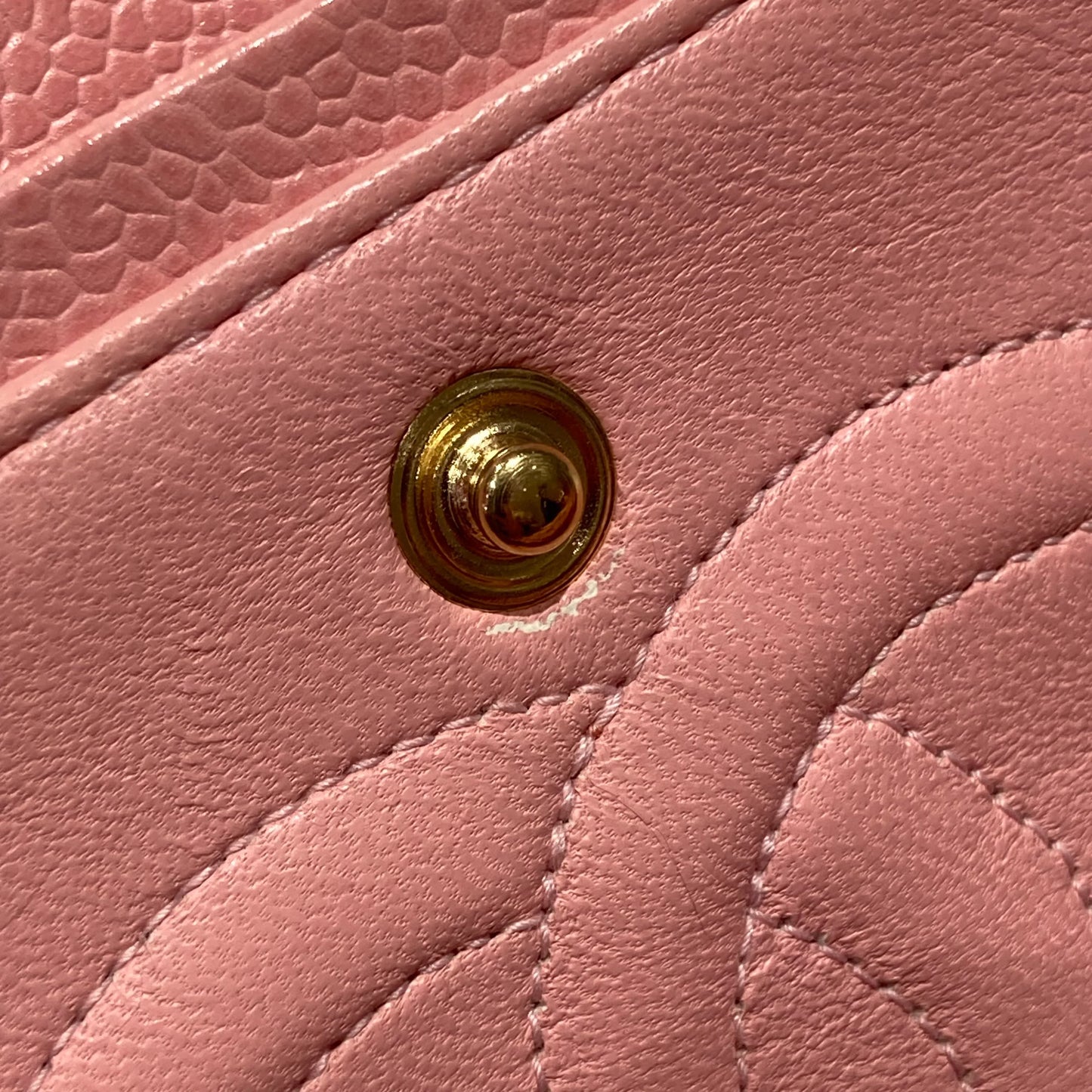 Chanel 2003-2004 Pink Caviar Medium Classic Double Flap Shoulder Bag
