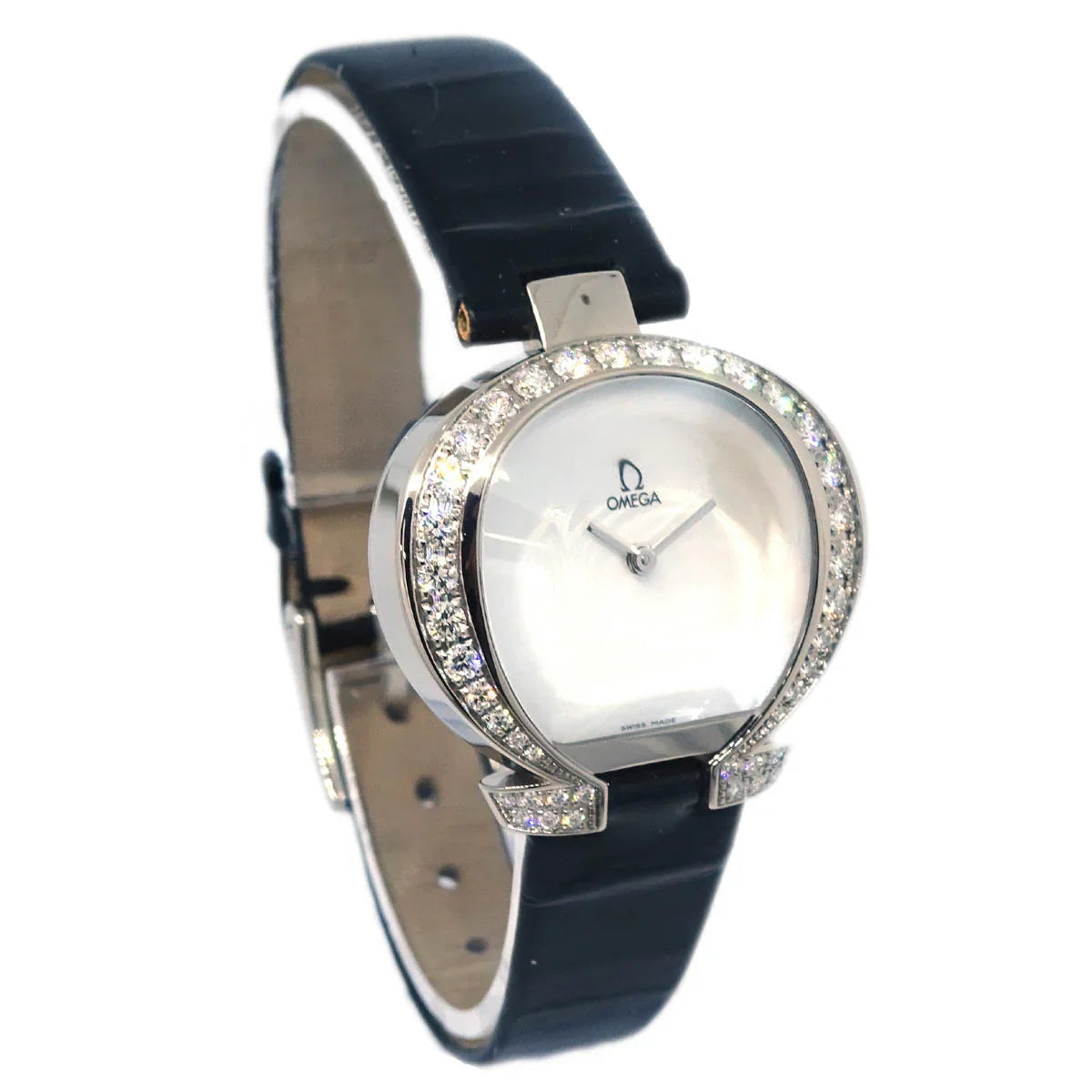 Omega Omegamania Quartz Watch 18KWG Diamond