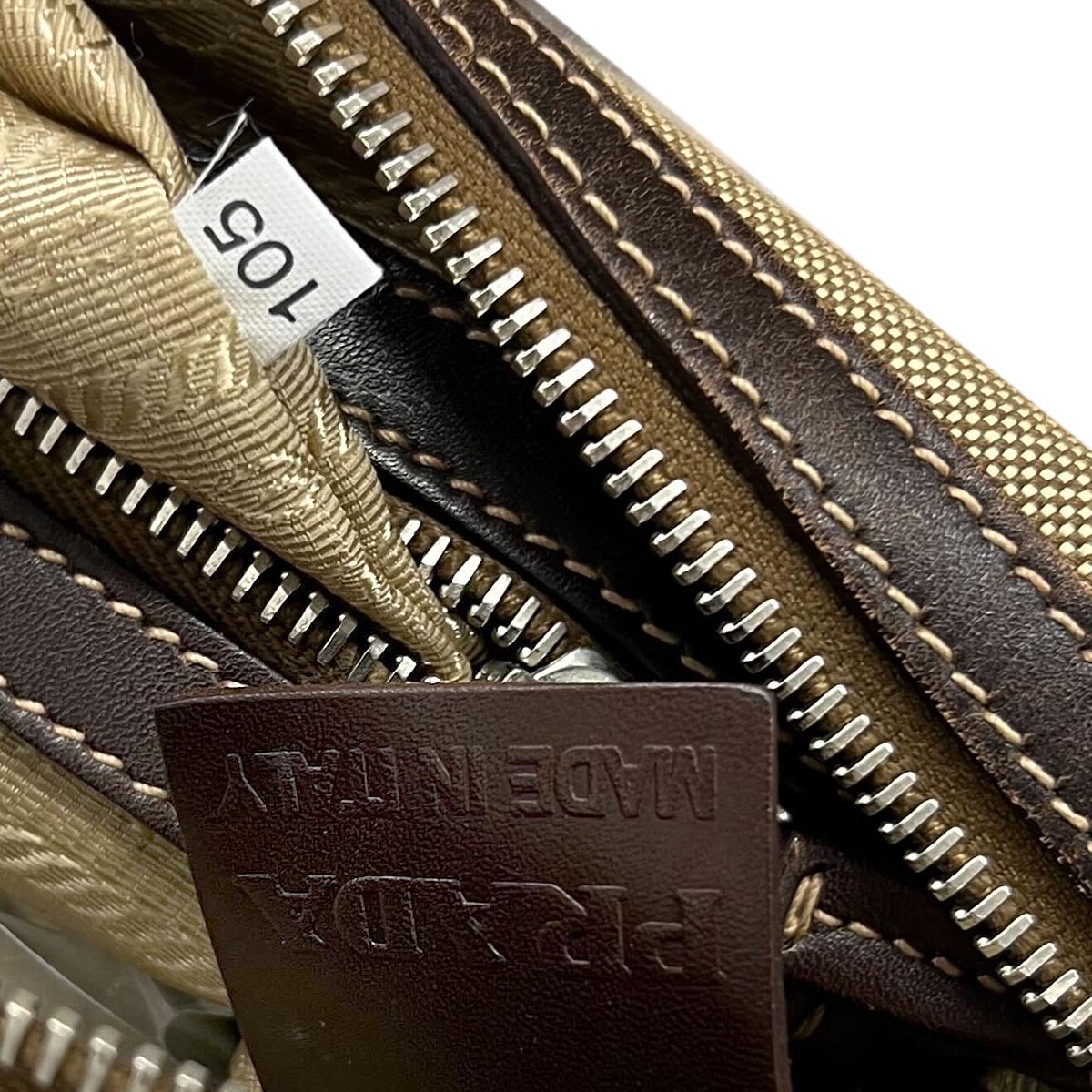 Prada Brown Canvas Handbag