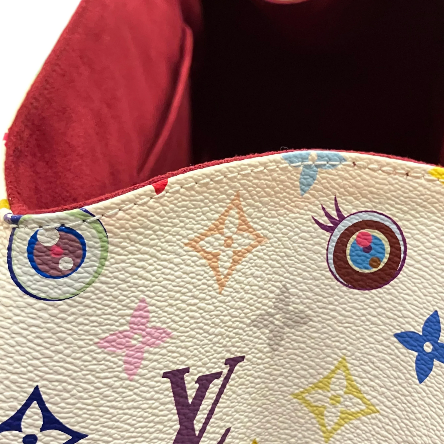 Louis Vuitton 2003 White Eye Love Monogram Sac Retro GM Handbag M92053