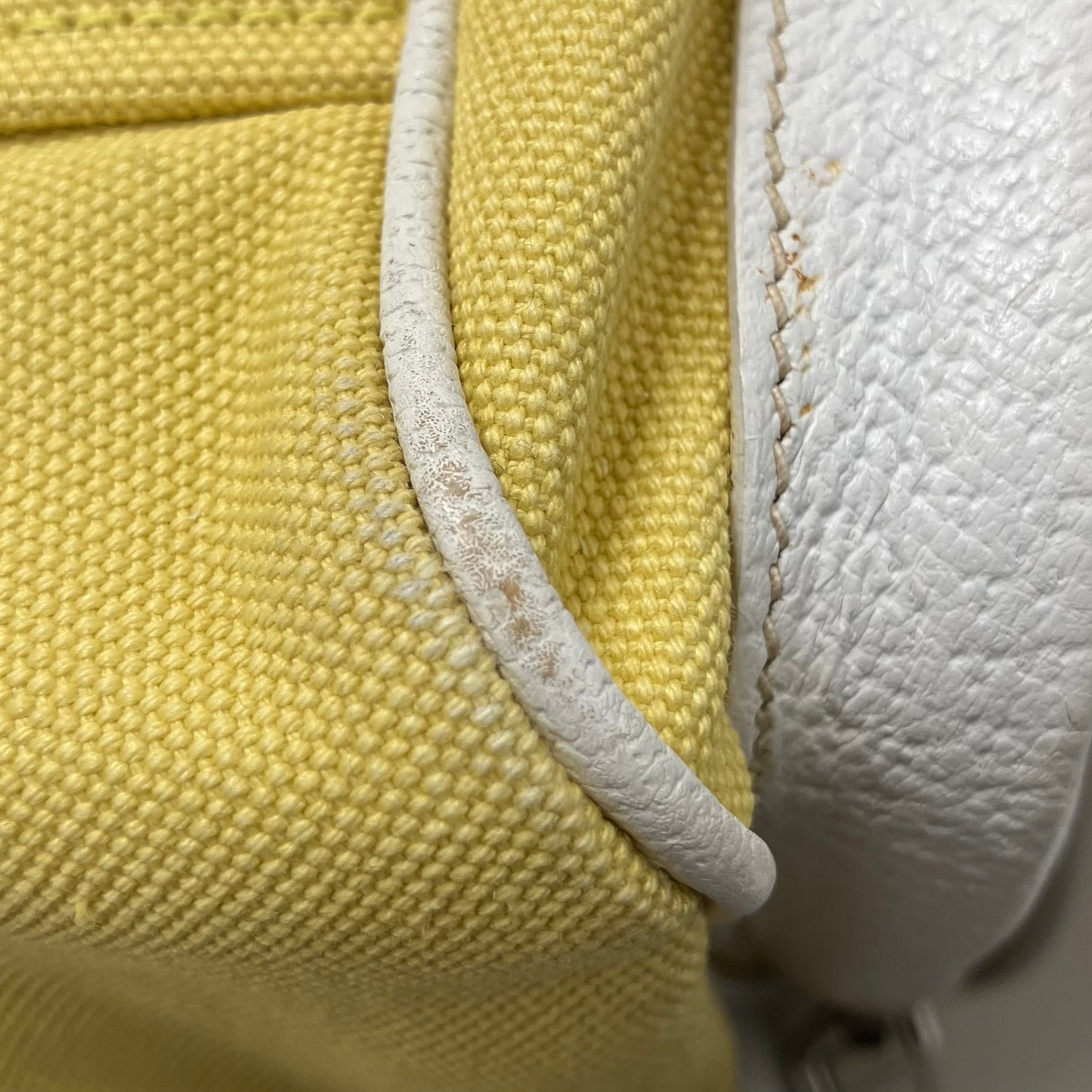 Prada Yellow Canvas Shoulder Bag