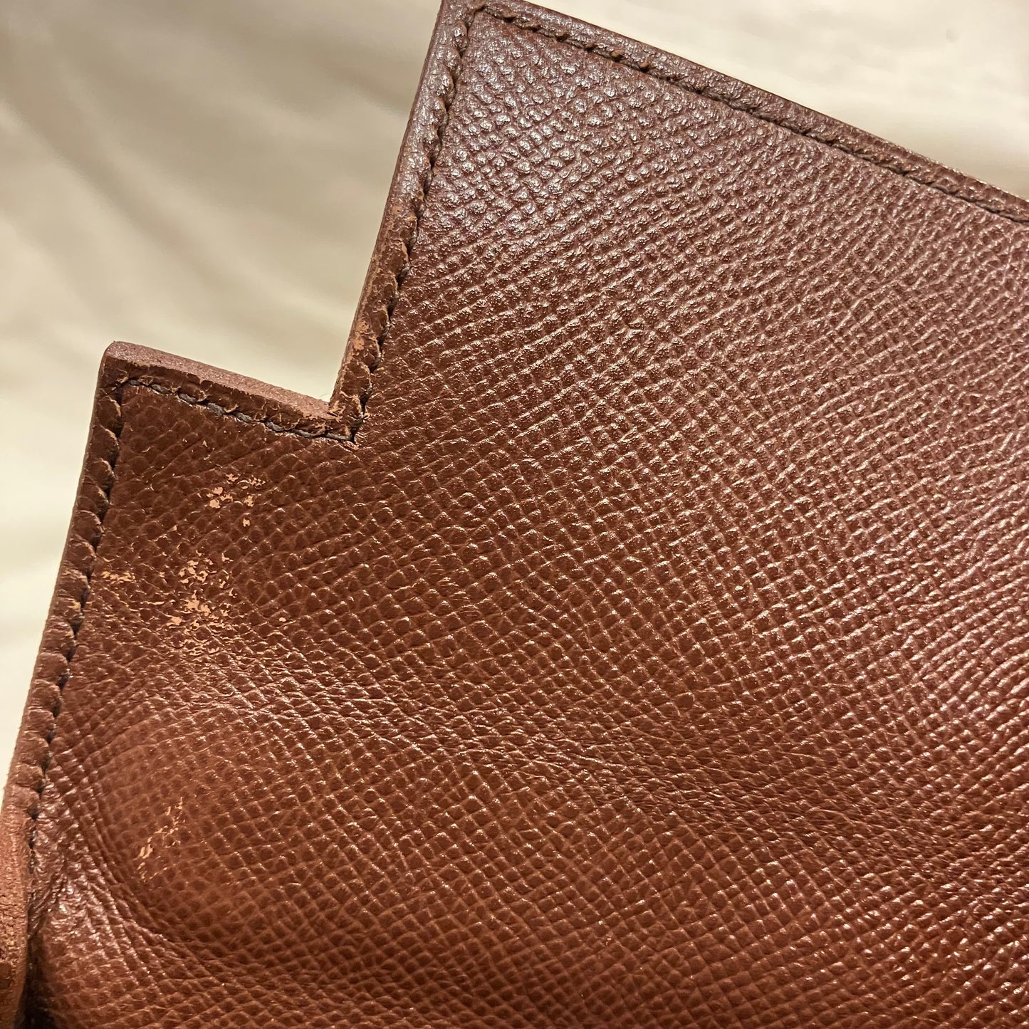 Hermes 1994 Marron Fonce Courchevel Kelly 32 Retourne 2way Shoulder Handbag