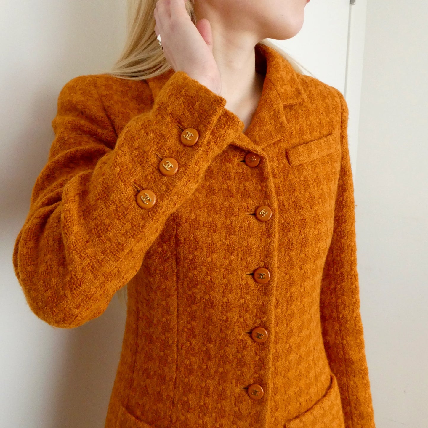 Chanel 1995 fall tweed skirt suit #38