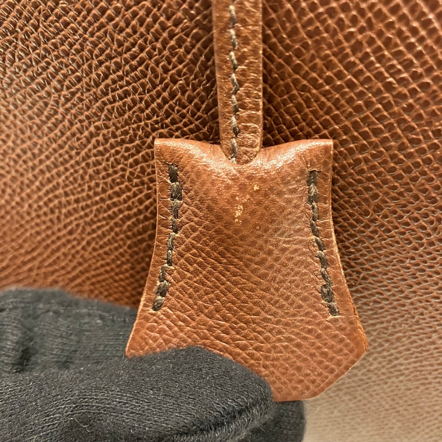 Hermes 1994 Marron Fonce Courchevel Kelly 32 Retourne 2way Shoulder Handbag