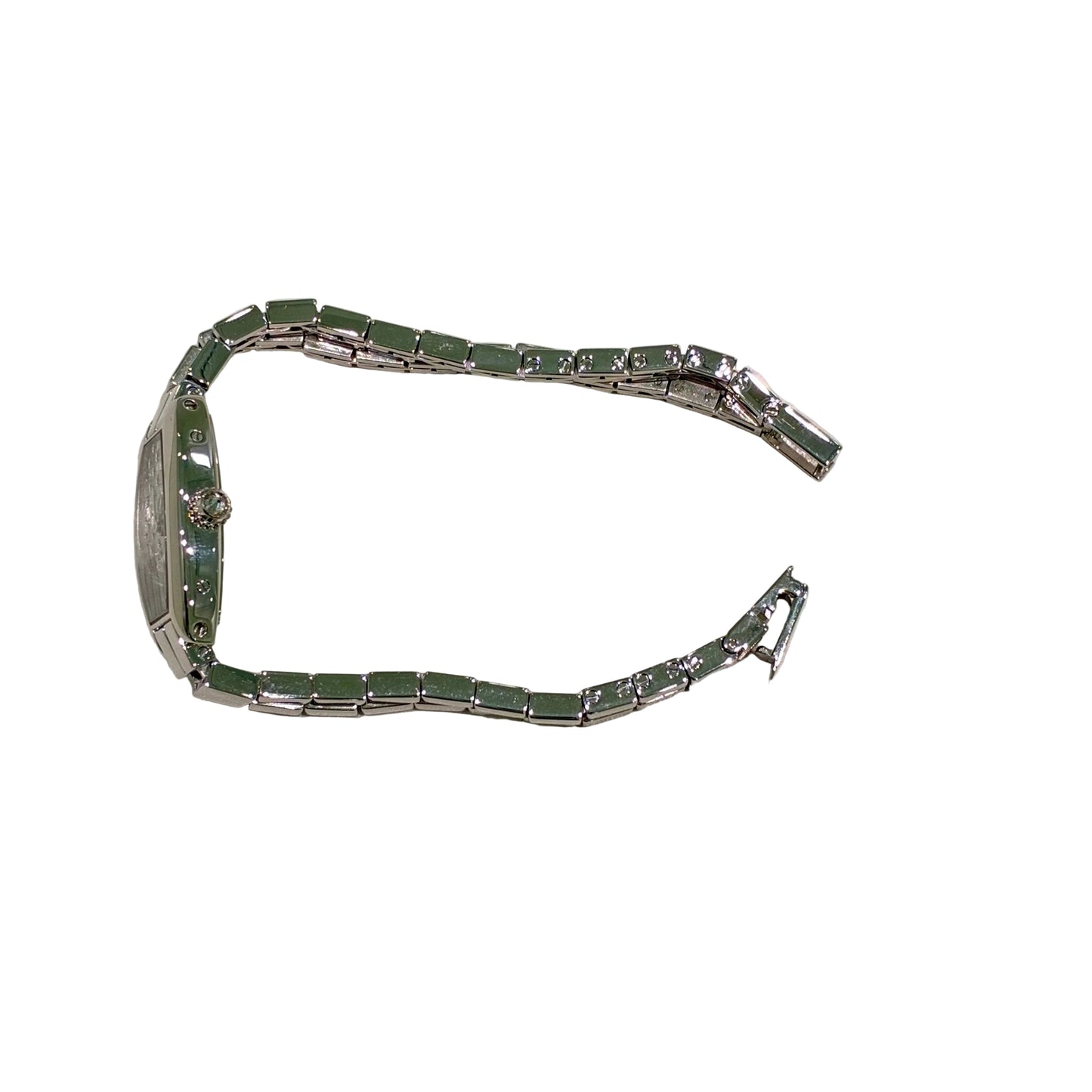 Cartier Mini Tonneau Lanieres Ref.2545 Quartz Watch 18KWG Diamond