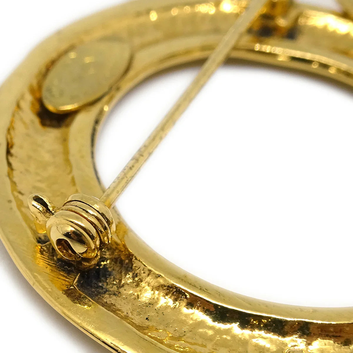 Chanel Fringe Brooch Pin Corsage Gold 94P
