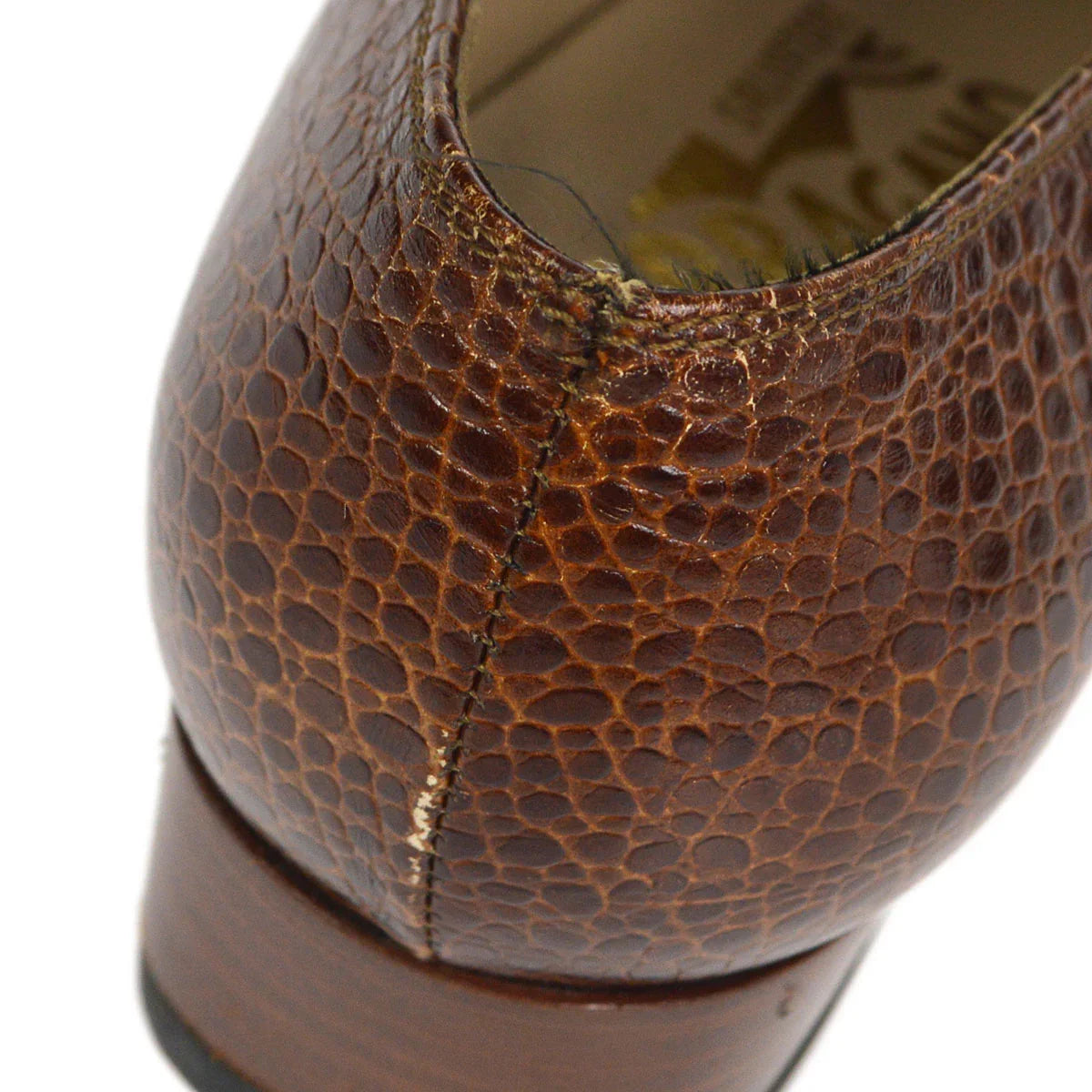 Salvatore Ferragamo Brown Rossed Leather Gancini Loafers鞋#4