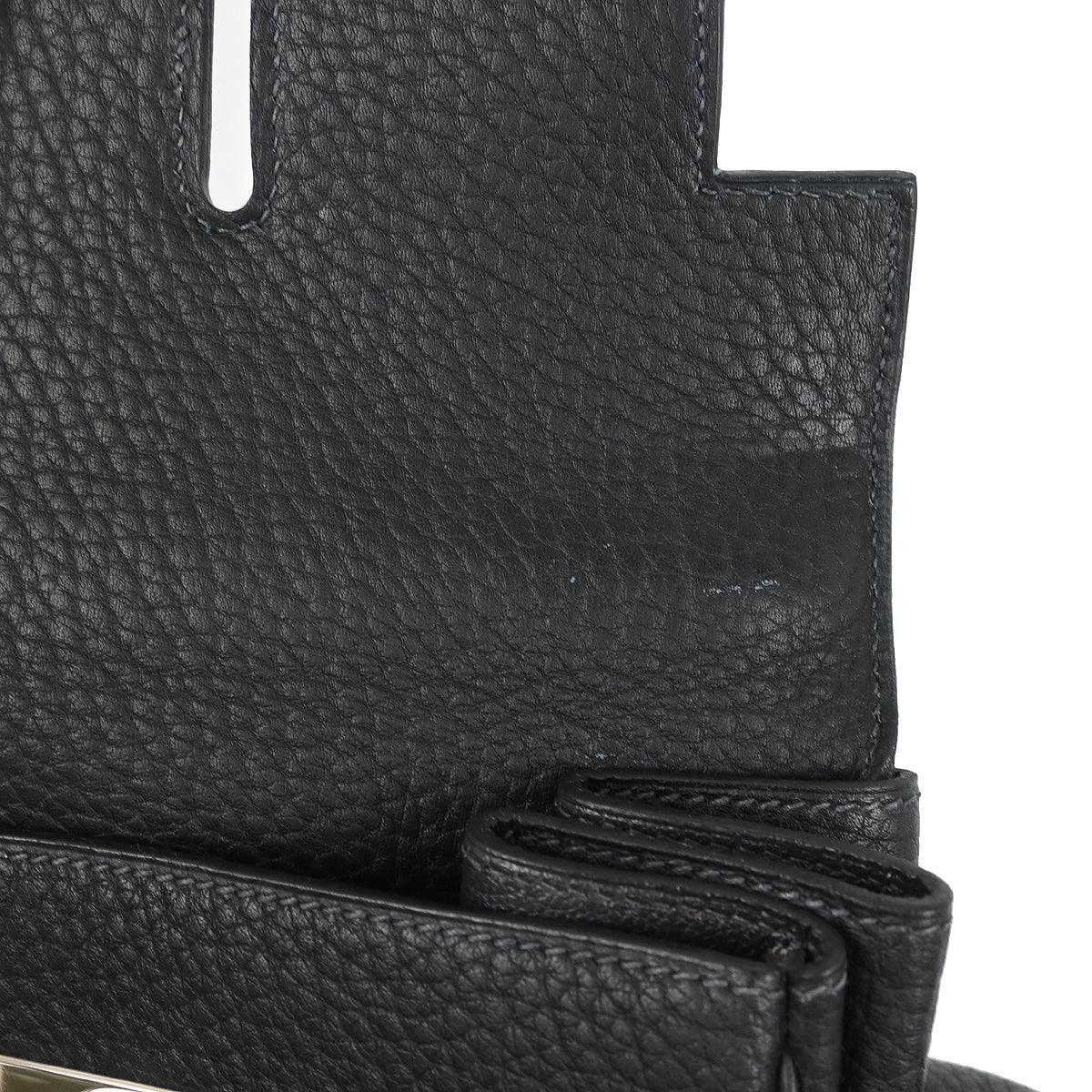Hermes Toile Officier Taurillon Clemence Kelly 50 Retourne 2way Shoulder Handbag 2002