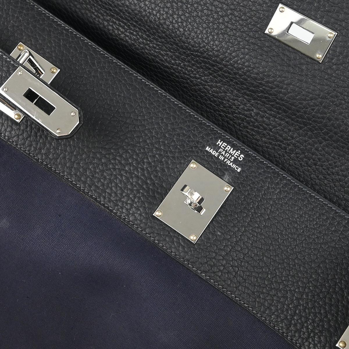 Hermes Toile Officier Taurillon Clemence Kelly 50 Retourne 2way Shoulder Handbag 2002