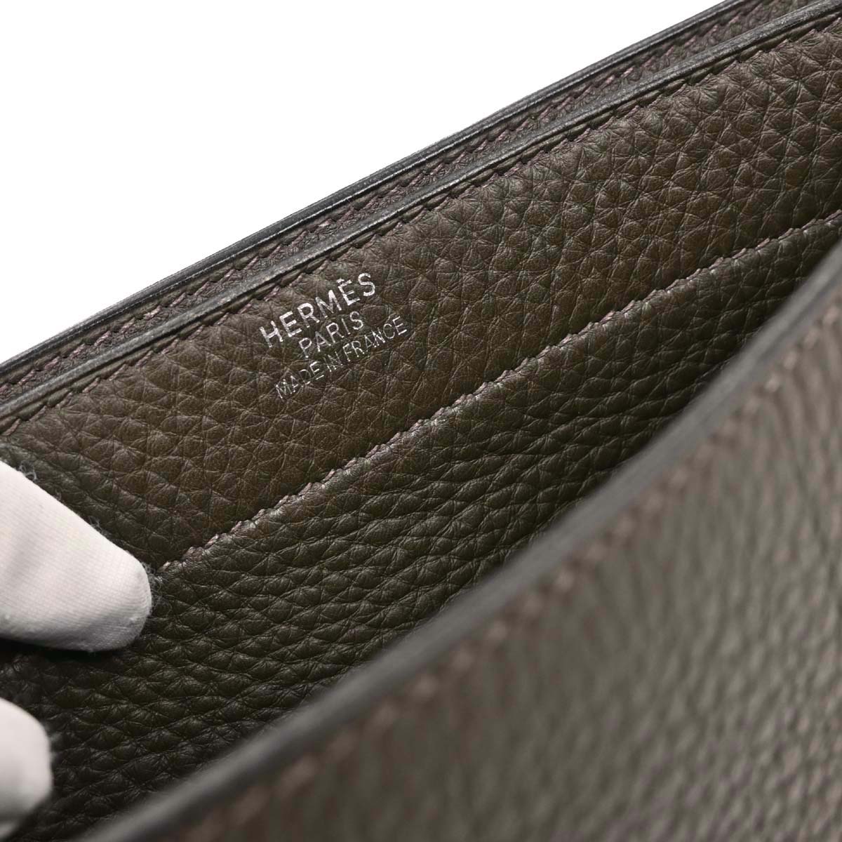 Hermes Taurillon Clemence Sac a Depeches DPLG Business Handbag