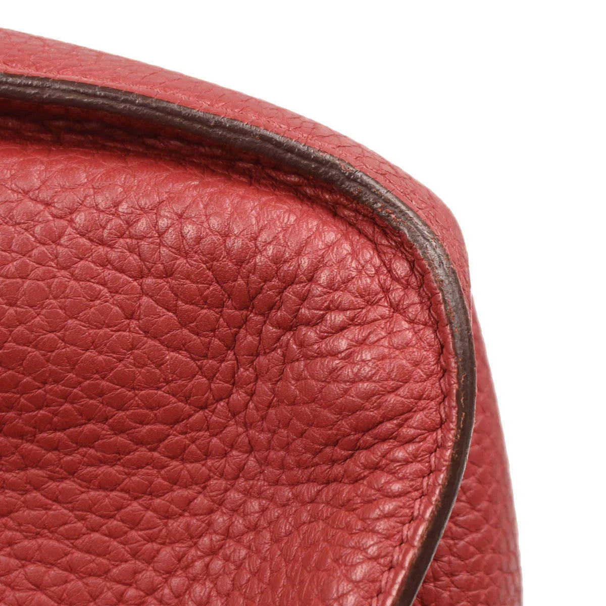 Hermes 2009 Rouge H Taurillon Clemence Jypsiere 34 Shoulder Bag