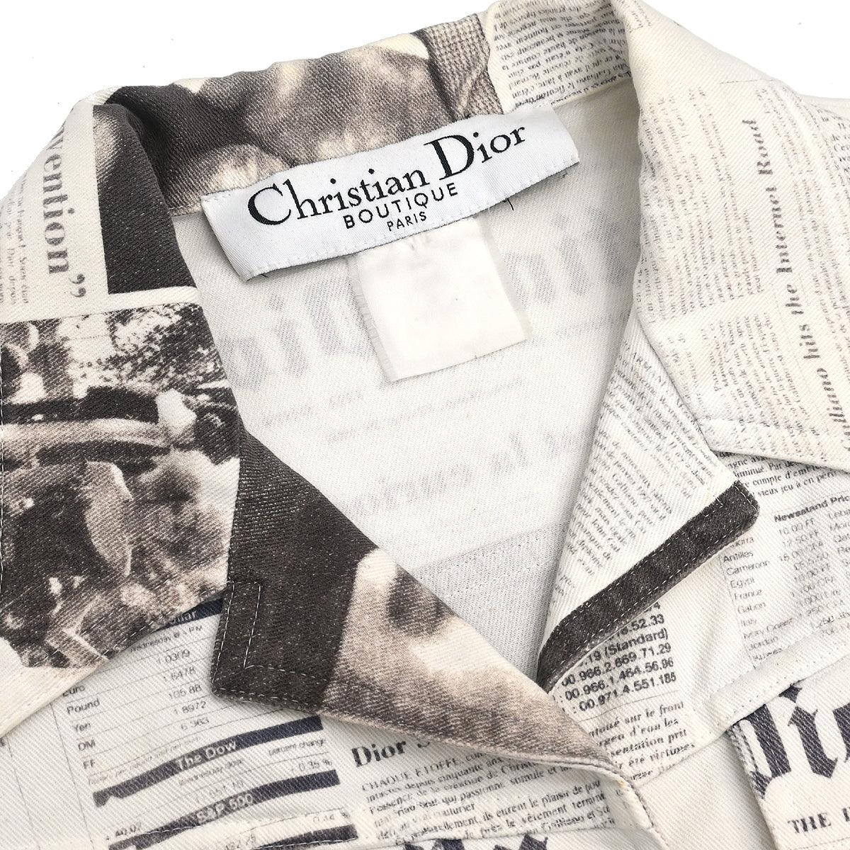 克里斯蒂安·迪奥(Christian Dior)2000报纸夹克白色